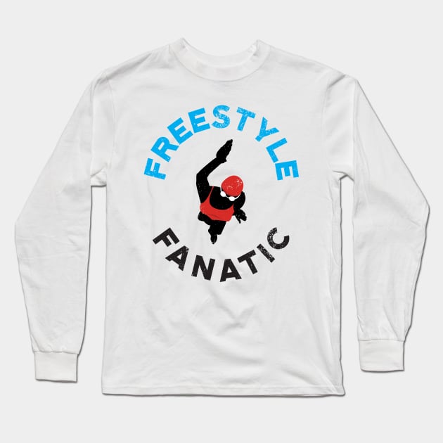 Womens Freestyle Fanatic Swim 2 Long Sleeve T-Shirt by atomguy